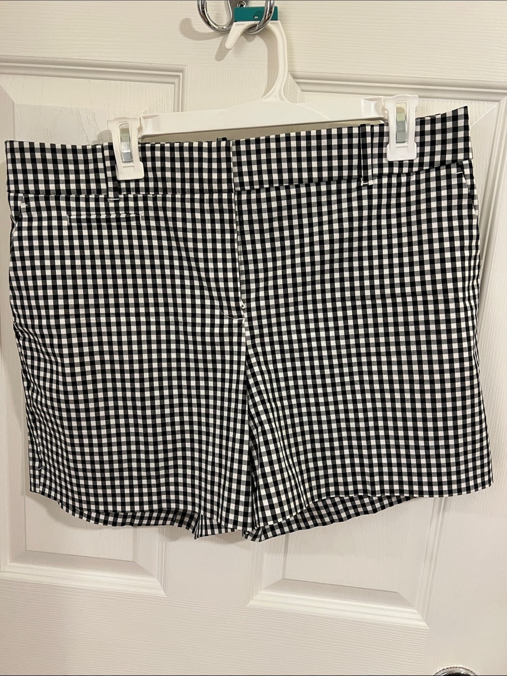 Ann Taylor Black & White Gingham Bermuda Shorts